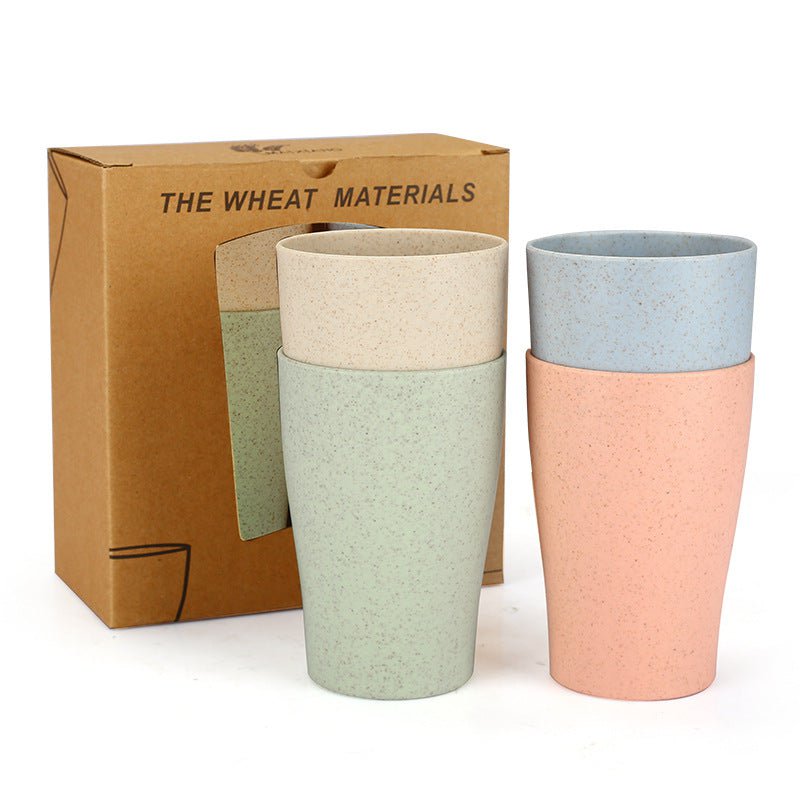 Bio-based bekers 4 stuks groen tarwegras