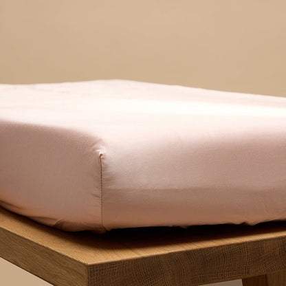 Eco Bamboo Fitted Sheet Powder Peach