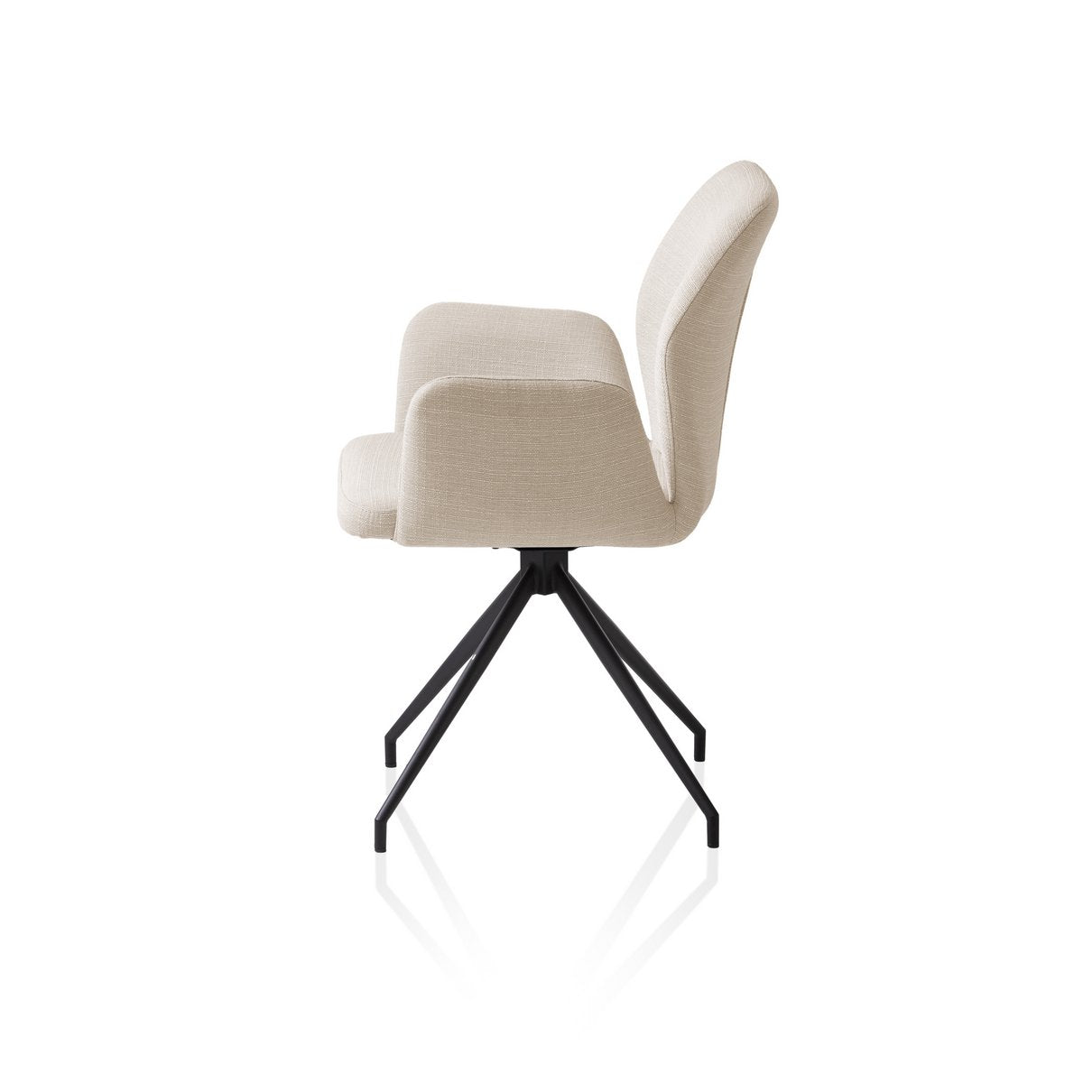 Fauteuil draaibaar 180° beige 59x58x88 cm