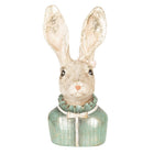 Rabbit Figure 17 cm Beige Green Polyresin Home Decor