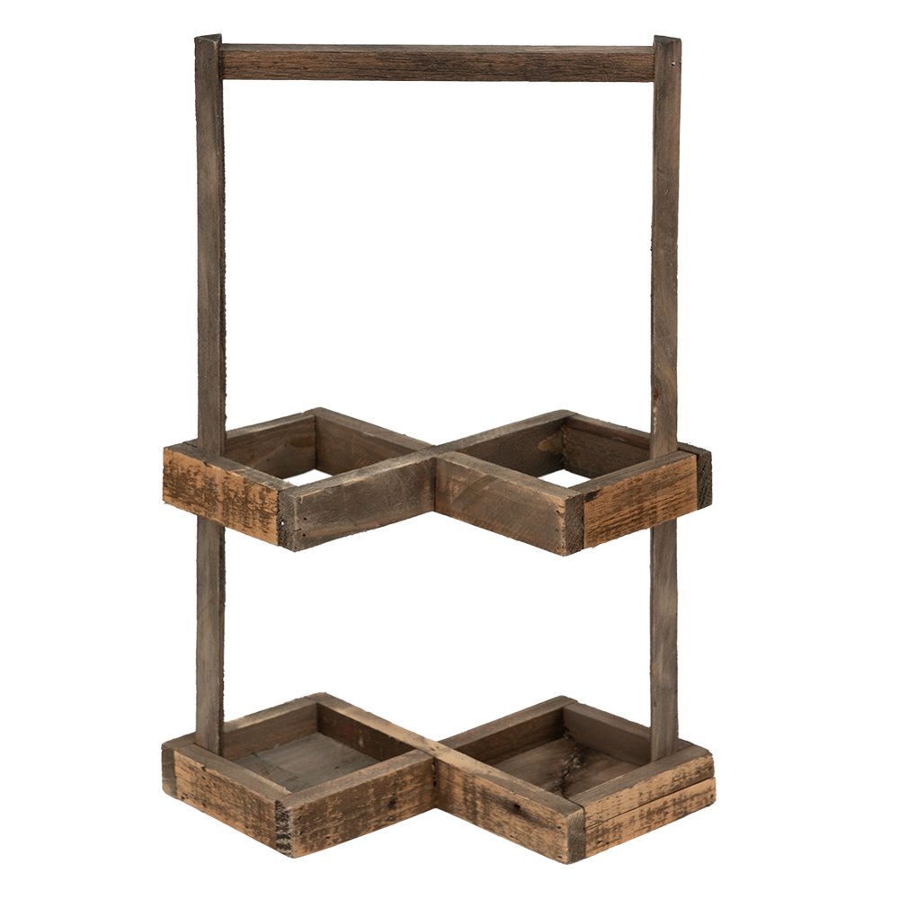 Wijnrek 27x14x42 cm bruin hout