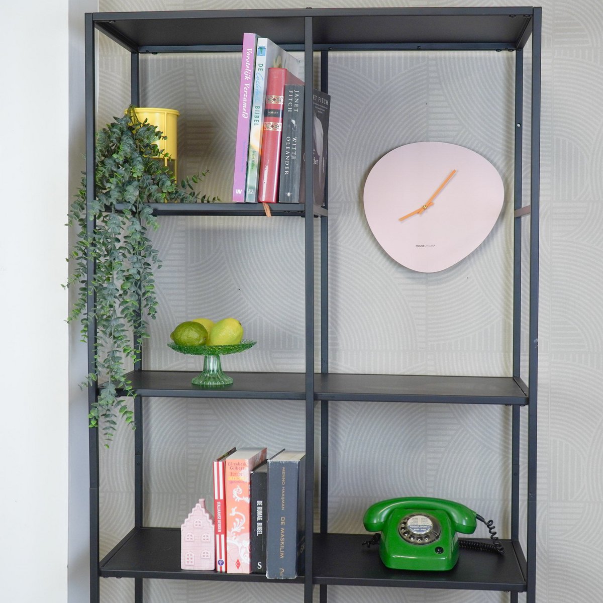 Wandklok 30x30x4 cm MDF roze