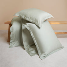 Dekbedovertrek Tencel sateen grijs groen