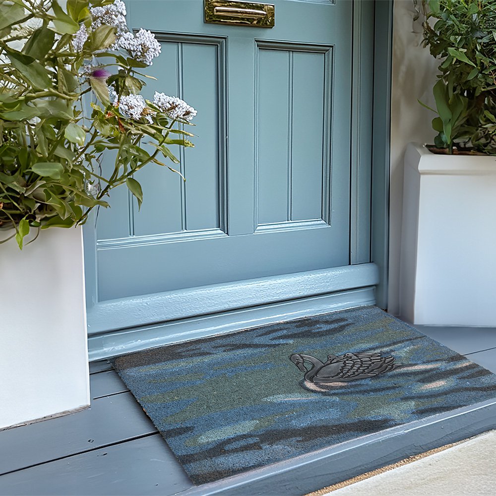 Doormat 75x45 cm Blue Coir Duck Coir Mat