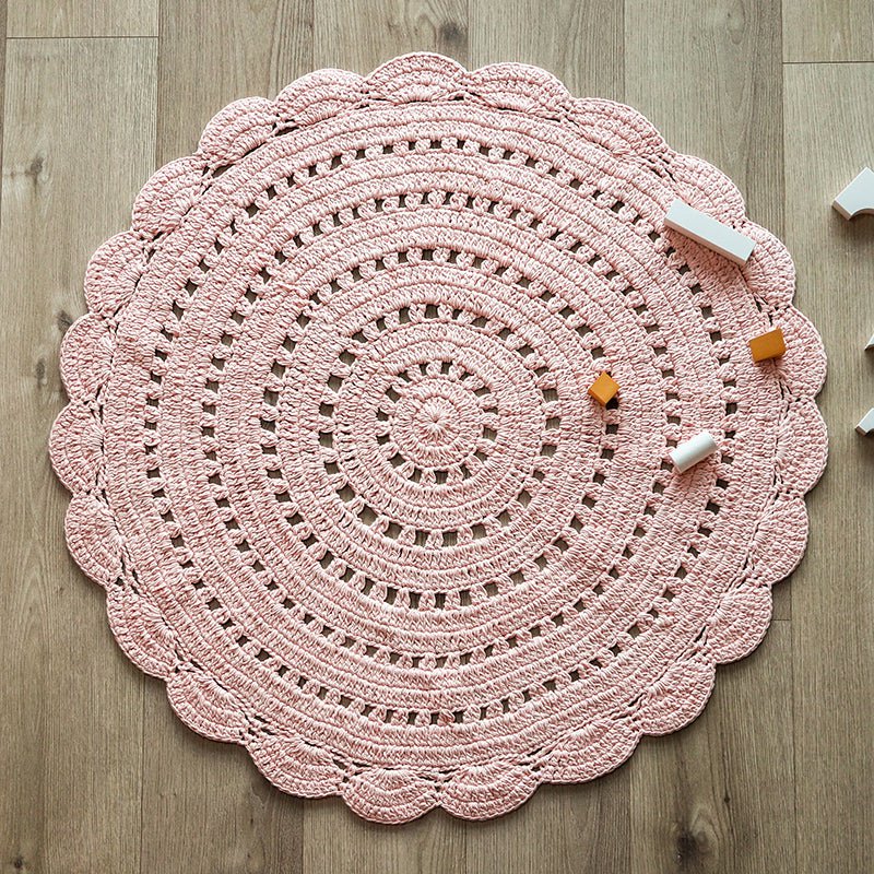 Kinderkleed gehaakt katoen 120 cm nude pink