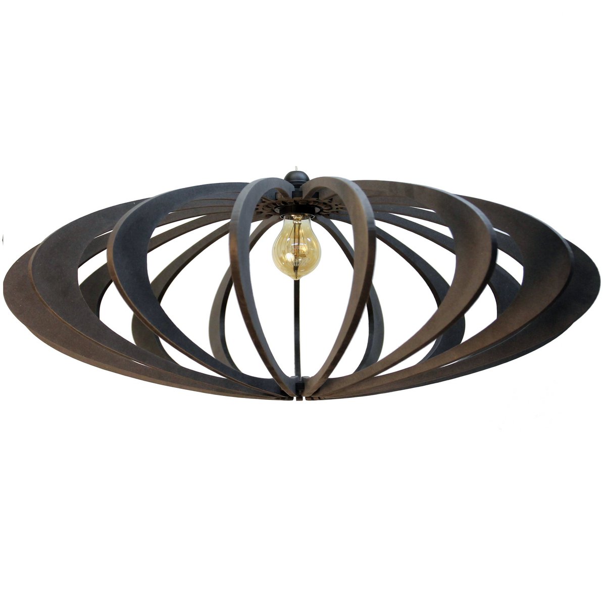 Hanglamp rond 70 cm MDF matzwart