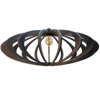 Hanglamp rond 70 cm MDF matzwart