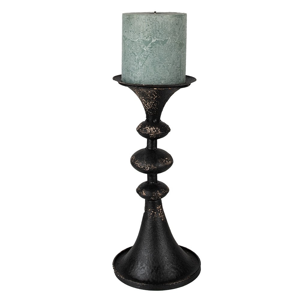 Kandelaar 34 cm zwart metaal