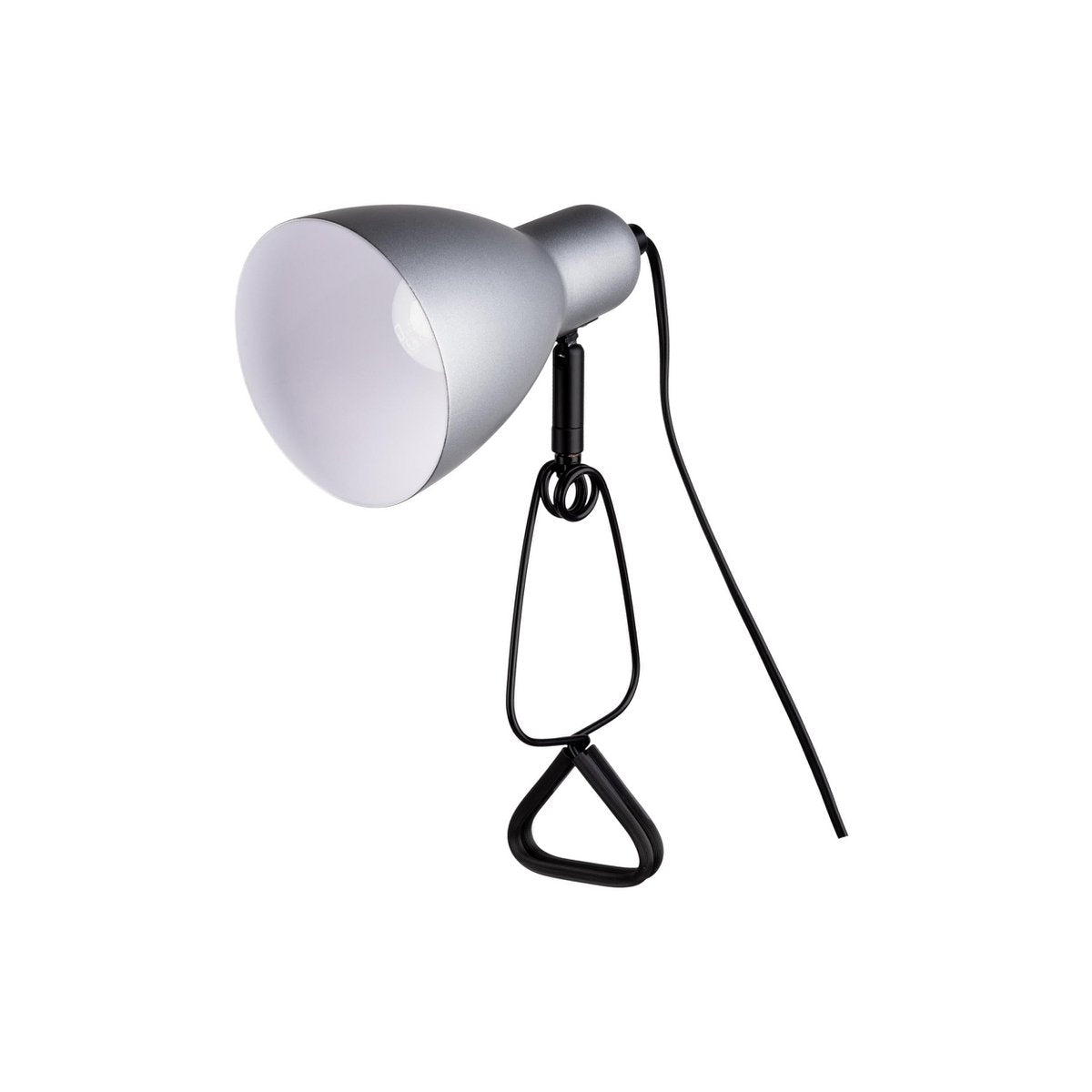 Klemtafellamp Mara zilver metaal 28 cm