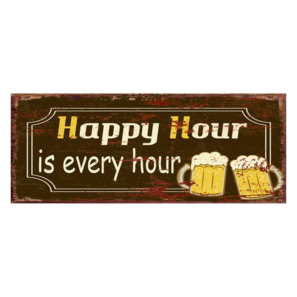 Sign board 50x20 cm Brown Yellow Iron Wall plate