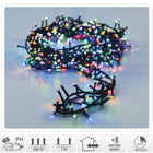 Kerstverlichting 30m 1500 multicolor LED groen snoer buiten