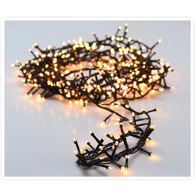 Microcluster - 1500 Led - 30M - Extra Warm Wit - Timer - Lichtfuncties - Geheugen - Buiten