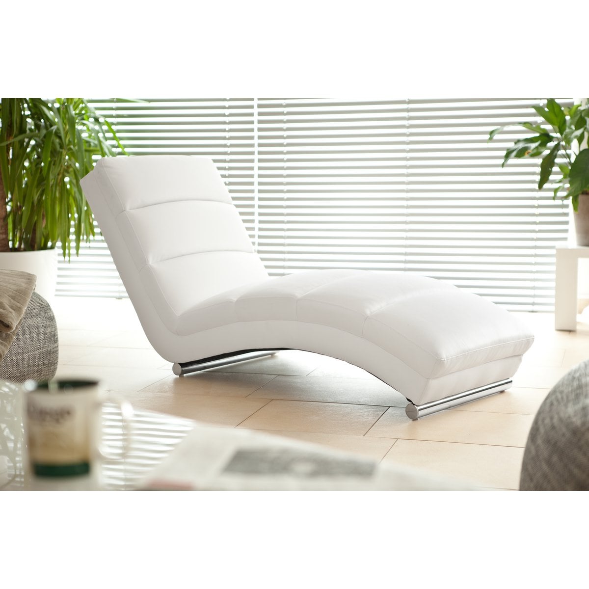 Relax ligbed wit 171x60x81 cm
