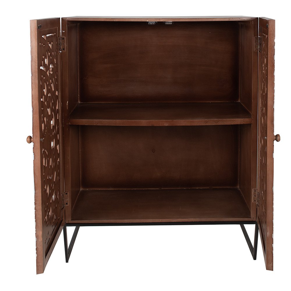 Wall Cabinet Brown, Wood 90x45x115 cm
