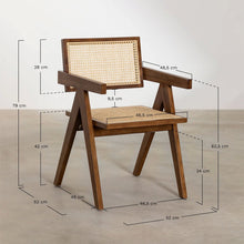 Luxury Design Chair Pierre Jeanneret Walnut Rattan Chandigarh