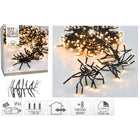 Clusterverlichting 1512 led warm wit 11m timer IP44