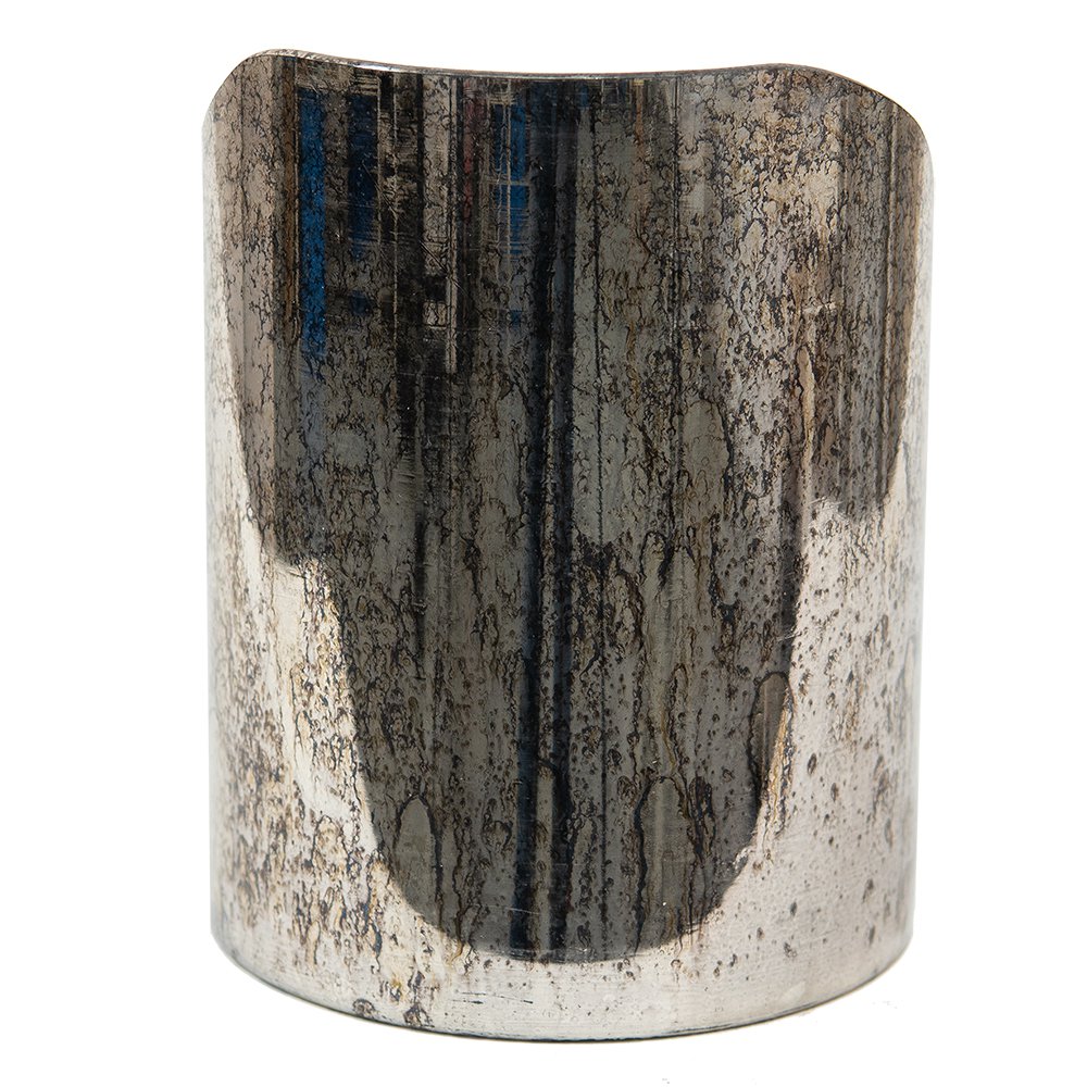 Theelichthouder Ø 15x20 cm zilver glas