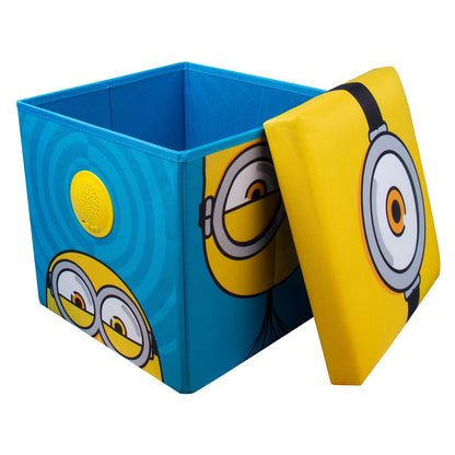 Minions klankkast met opbergruimte en speaker geel