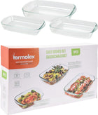 Ovenschalen set 3-delig glas 1.6L 2.6L 3.6L