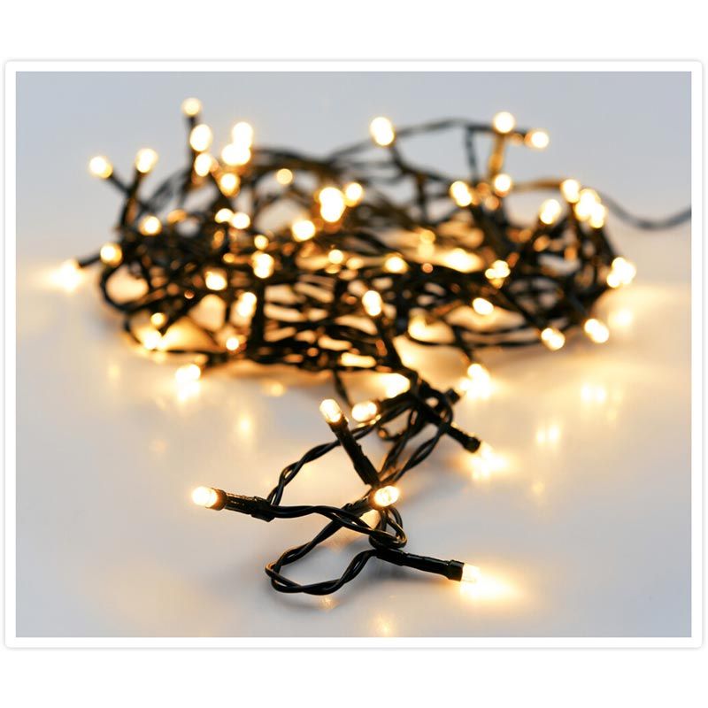 Kerstverlichting 120 Led- 9M - Extra Warm Wit - Timer - Lichtfuncties - Geheugen - Buiten