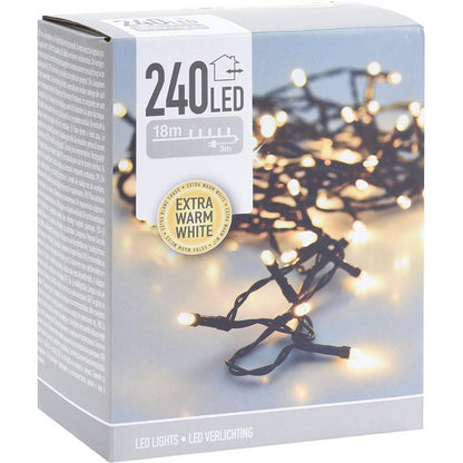Kerstverlichting 240 Led- 18M - Extra Warm Wit - Timer - Lichtfuncties - Geheugen - Buiten