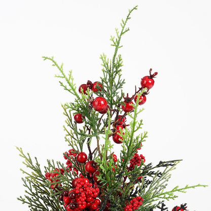 Kerst kunstplant 45 cm rood