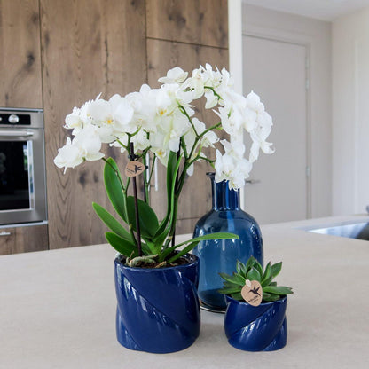 Sierpot keramiek Ø9 cm blauw