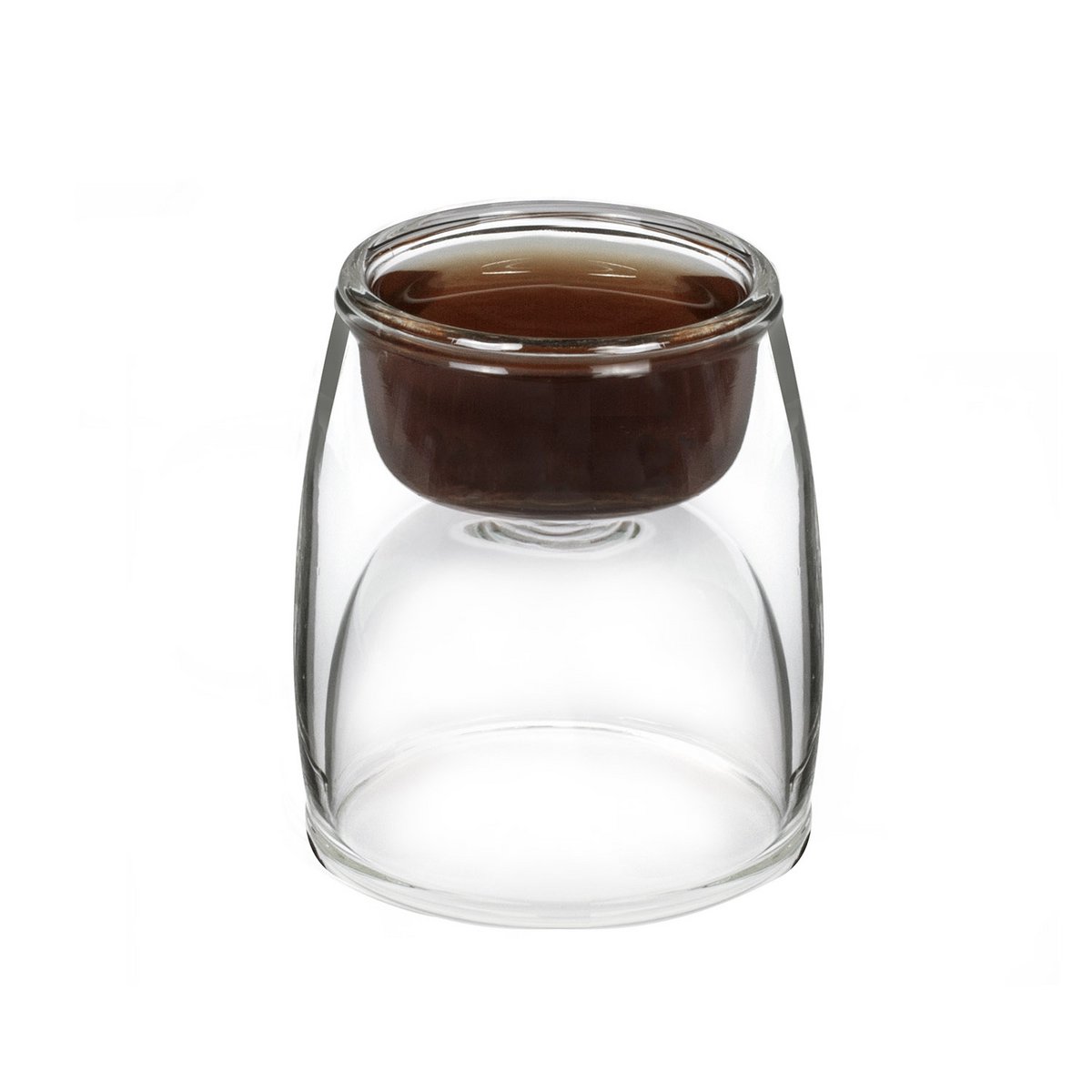 Espressokop 2-in-1 omkeerbaar keramiek glas