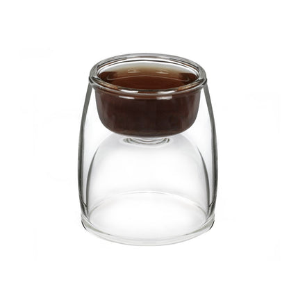 Espressokop 2-in-1 omkeerbaar keramiek glas