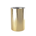 Current -shaped golden wine cooler