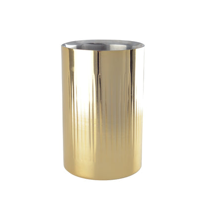 Wijnkoeler 12x12x20 cm metaal goud