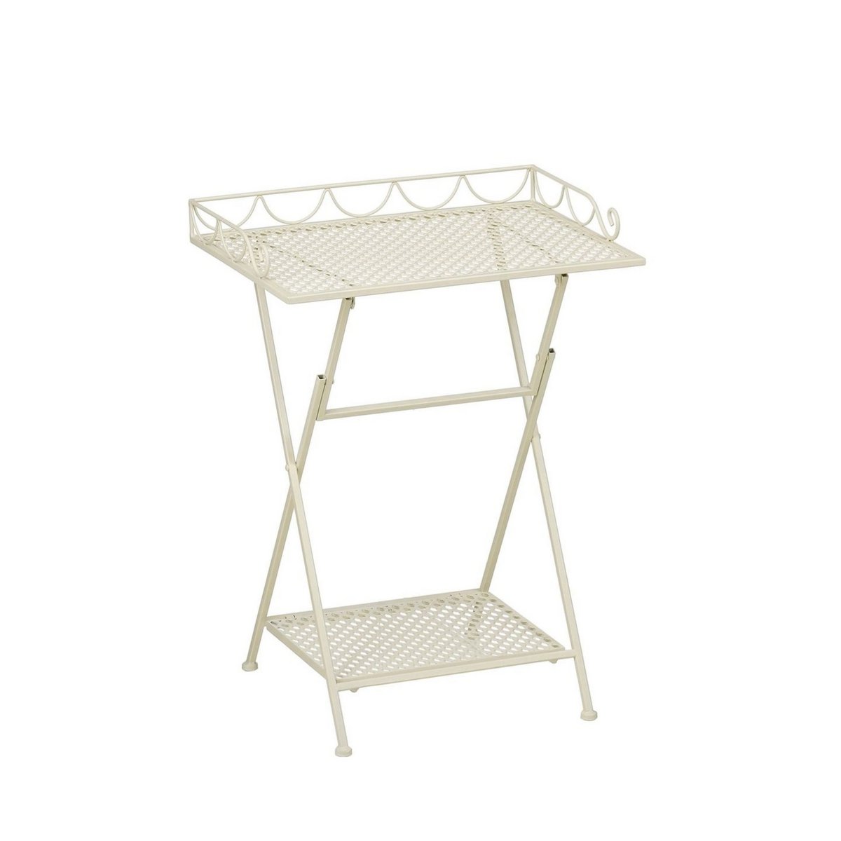 Buitentafel inklapbaar 50x38x68 cm ijzer gebroken wit