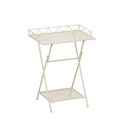 Buitentafel inklapbaar 50x38x68 cm ijzer gebroken wit