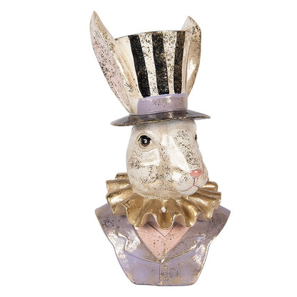 Decorative Figure Rabbit 14x12x27 cm Beige Plastic