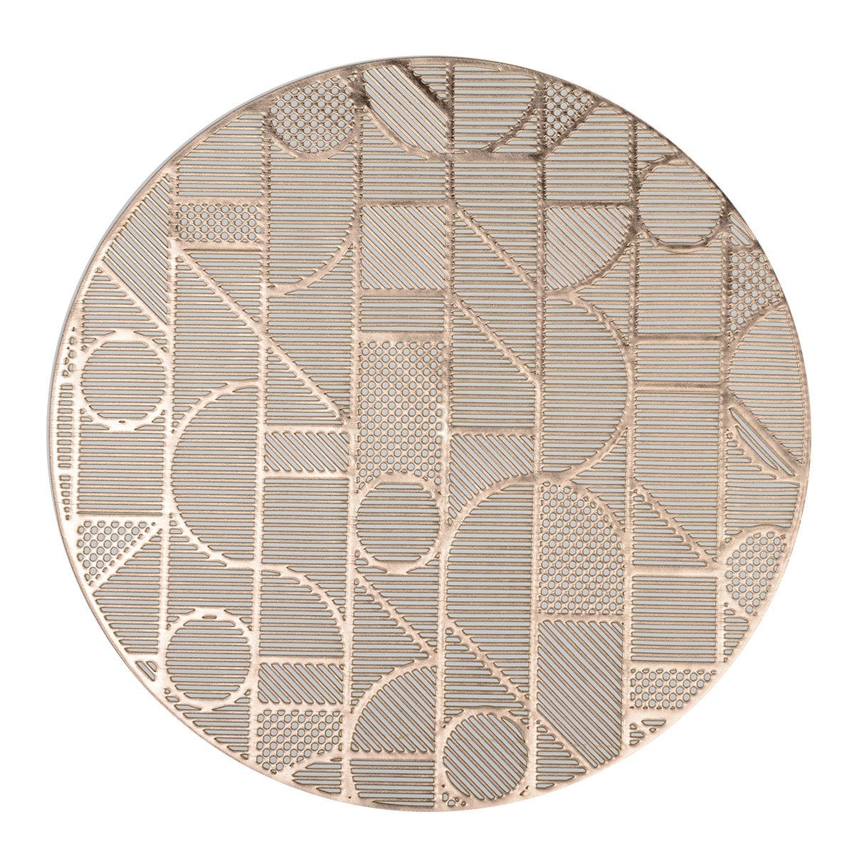 Platenschaal geometrisch goud 38x38 cm