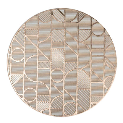 Platenschaal geometrisch goud 38x38 cm