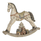 Horse Figurine 30x8x27 cm White Polyresin Christmas Decoration
