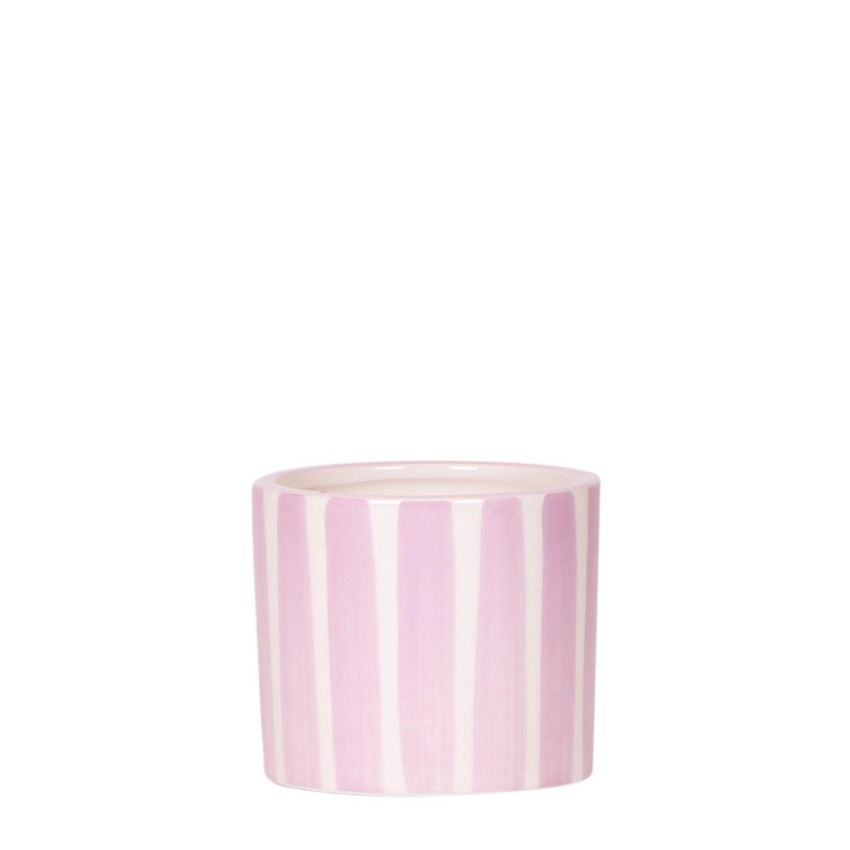 Pink Ceramic Decorative Pot with Stripe (Ø6 cm)