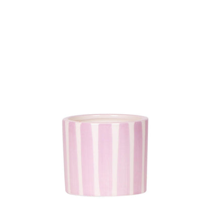 Pink Ceramic Decorative Pot with Stripe (Ø6 cm)