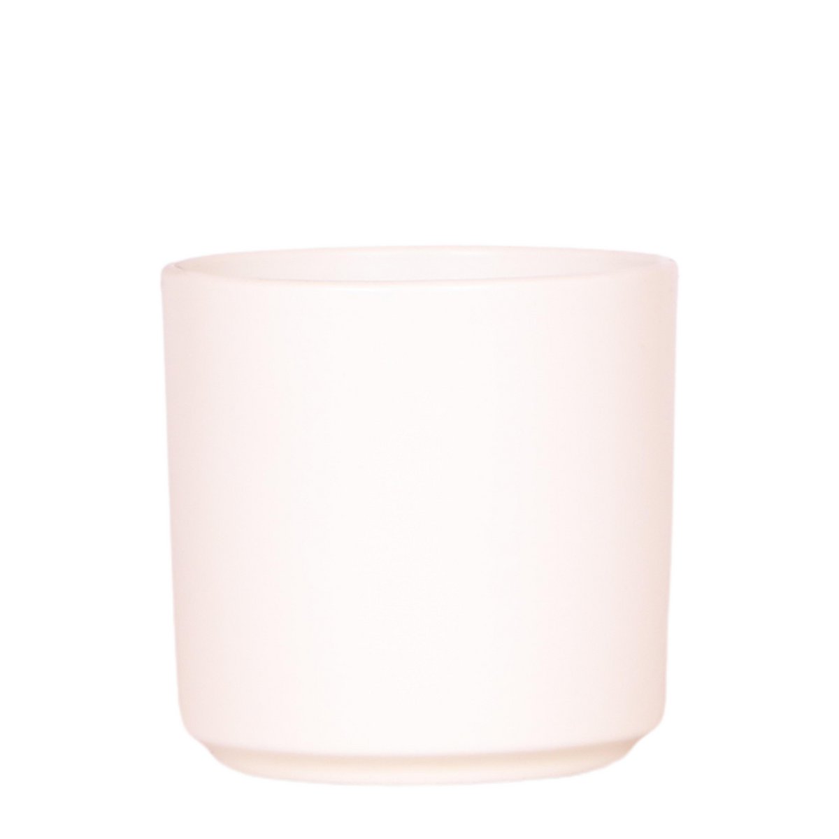 Bloempot rond keramiek wit 12 cm