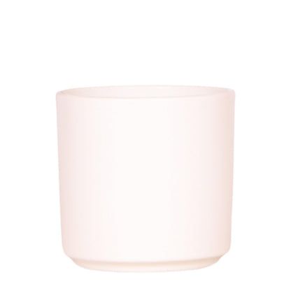 Bloempot rond keramiek wit 12 cm