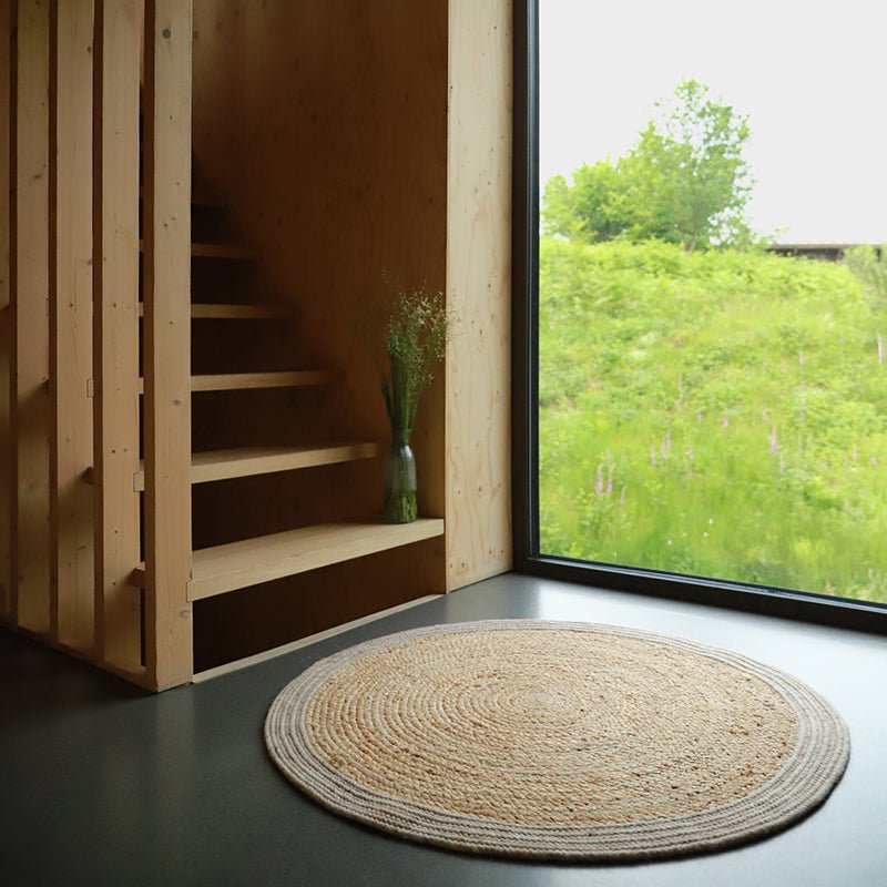 YHUKI TAUPE M jute & wollen vloerkleed