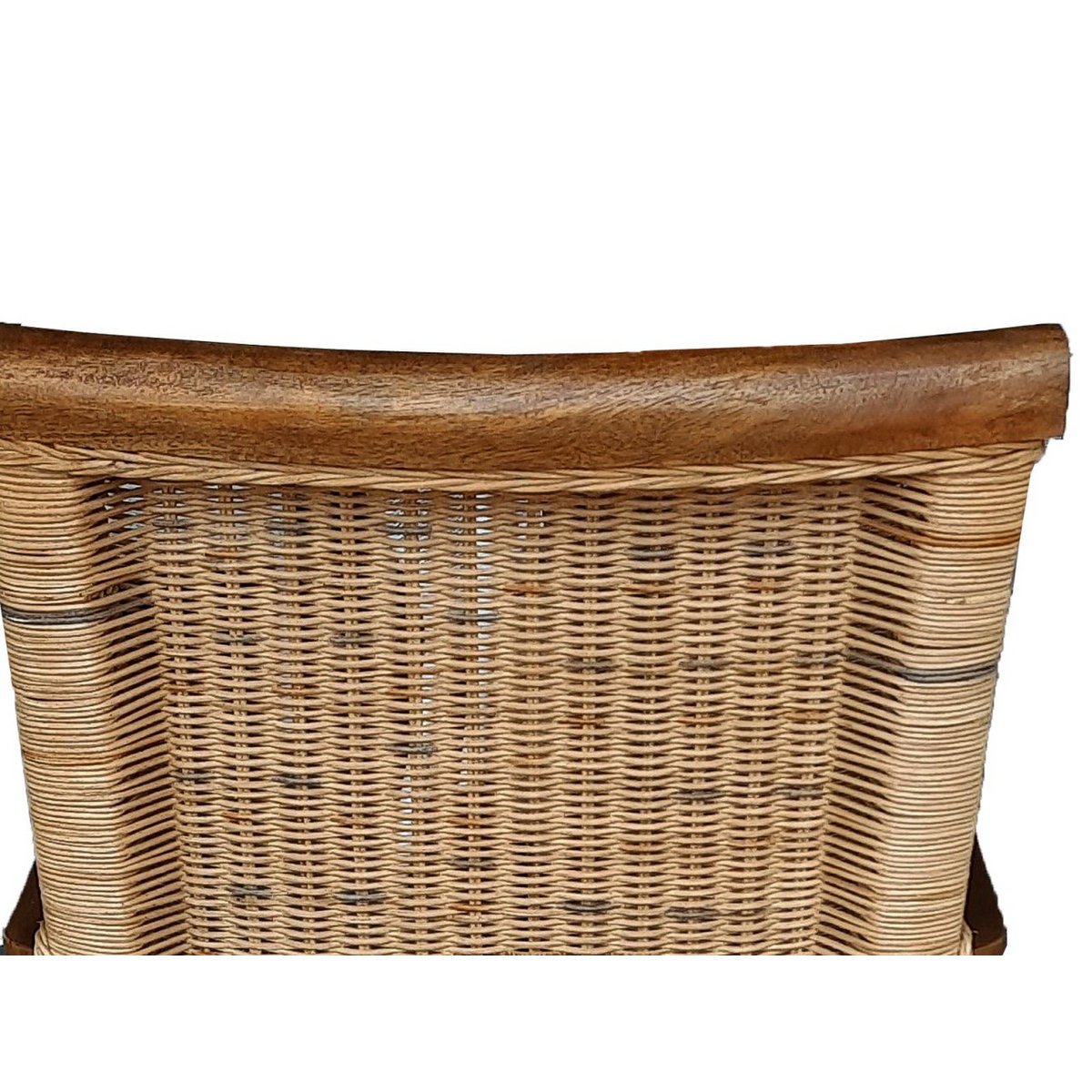Eetkamerstoelen Set Van 2 Rotan Met Armleuningen Tabacco