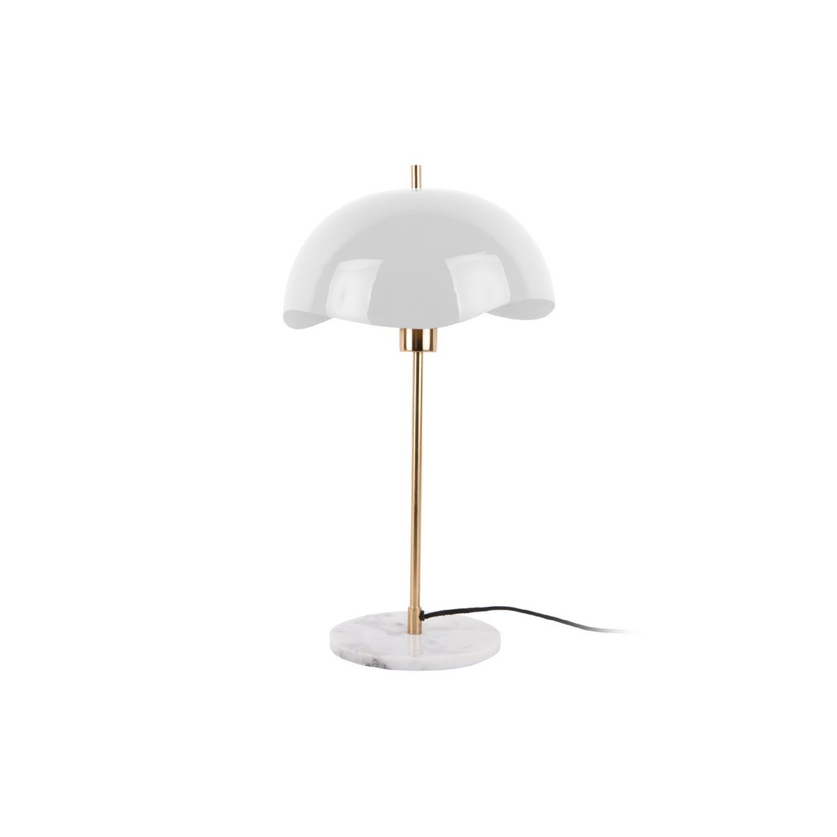 Tafellamp Wave Dome 30 cm wit ijzer