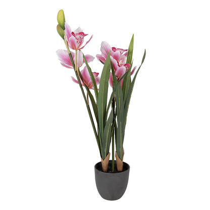 Kunstplant 55 cm roze kunststof