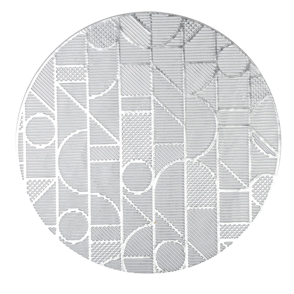 Decoratieve plaat 38x38 cm zilver plastic