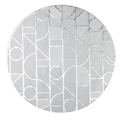 Decoratieve plaat 38x38 cm zilver plastic