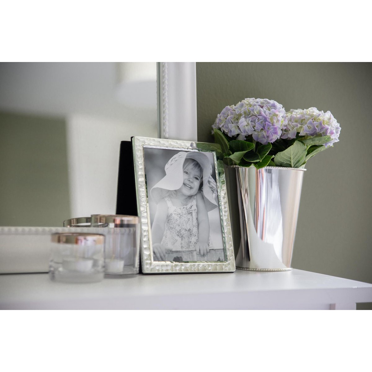 Fotolijst 13x18 cm set van 2 zilver zwart