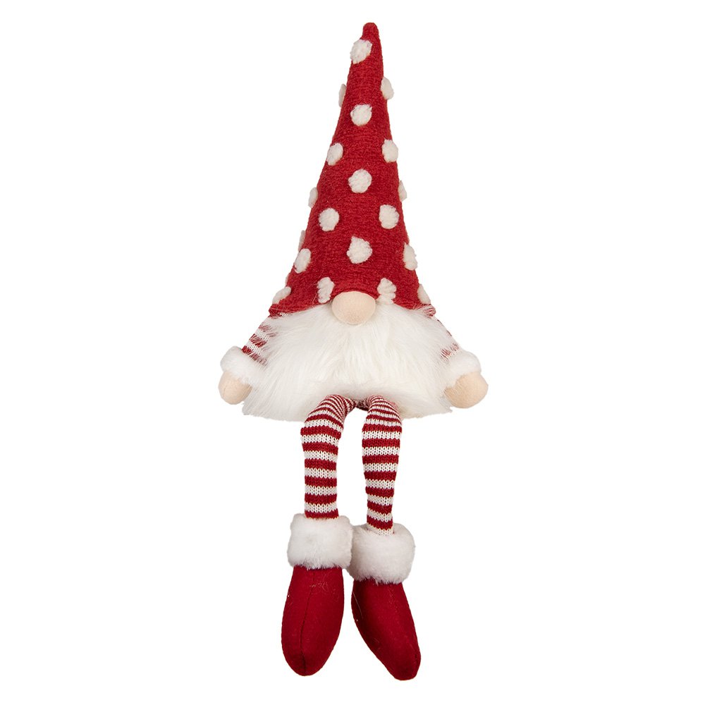 Christmas decoration with LED lighting Gnome 16x12x32/60 cm Red Synthetic