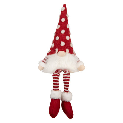 Christmas decoration with LED lighting Gnome 16x12x32/60 cm Red Synthetic